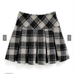 GRL インパン裏地付きチェック柄プリーツミニスカート ks056