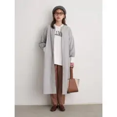 earth music&ecology ストライプバンドカラーシャツワンピース