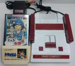 FC AV化ファミコン本体 ACアダプター付+ゲーム2本セット 動作確認済 塗装