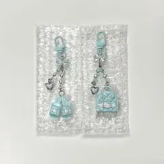 ハローキティ シークレットキーホルダー サンダル バッグ 水色