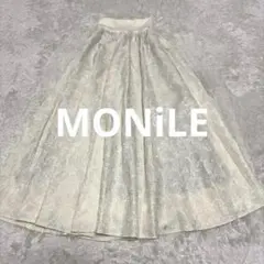 MONiLE ウエストリブフレアースカート ジャガード織のサムネイル