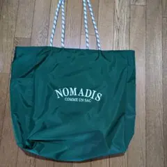 NOMADIS グリーン トートバッグ　リバーシブル