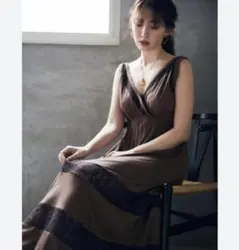 Herlipto Lace-trimmed Jersey Long Dress