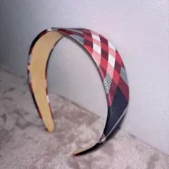 チェック柄 ヘアバンド カチューシャ