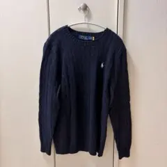 Polo Ralph Lauren ネイビー ケーブルニット M