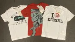 DIESEL Tシャツ 6Y 新品未使用　3枚セット　1枚訳あり汚れ　キッズ
