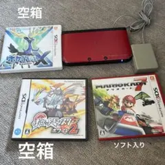 む*い様 ニンテンドー3DS LL レッド マリオカート7ソフト ポケモン空箱セ