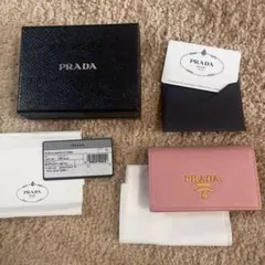 PRADA サフィアーノレザー カードケース ピンク