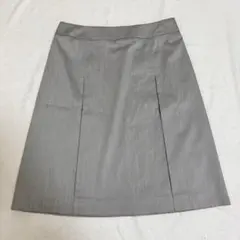 23区 スカート プリーツ ひざ丈 グレー 44