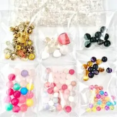 パワーストーンブレスレット 天然石ビーズ＆パーツ＆チャーム150gまとめ売り♡