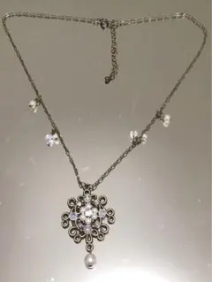 ホワイトアンティーク調ネックレス568