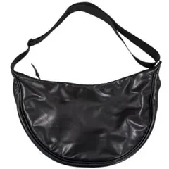 ✨美品✨UNIQLO：C レザータッチラウンドショルダーバッグ ブラック 完売品