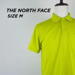 THE NORTH FACE 刺繍ロゴ 半袖 ポロシャツ 黄緑【601】のサムネイル