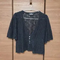 blanc et blanche レースカーディガン黒 大きいサイズ フォーマル