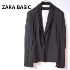 3.02 【ザラベーシック】テーラードジャケット ミドル丈 裏地あり ワンボタン