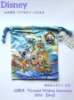 ★希少★未使用・タグ付き★ディズニーシー15周年Wish 巾着2016 【21】