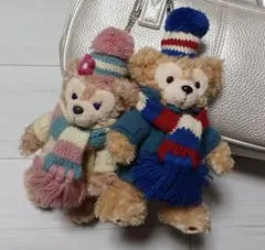 ダッフィ&シェリーメイ ぬいぐるみマスコット 2体セット マフラー ディズニー