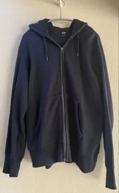UNIQLO ネイビー XL ジップアップパーカー 普段着 値下げ交渉可