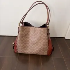 COACH ショルダーバッグ シグネチャー ブラウン