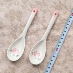 超レア❗渋谷本店購入品❗マニー Many❤ローズ❤陶器 スプーン レンセットのサムネイル