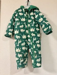 ムージョンジョン　動物柄 フード付きジャンプスーツ 90