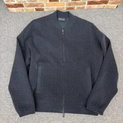 A4.エンポリオアルマーニ 総柄ジップアップブルゾン ネイビー XL