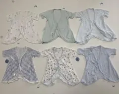 【美品】ベビー 綿100 コンビ肌着 ユニクロ 西松屋 50-60サイズ 6枚