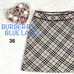 BURBERRY BLUE LABEL ノバチェック 千鳥タイトスカート 36