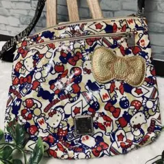 【美品】クリスタルボール、ハローキティコラボ　ショルダーバッグ