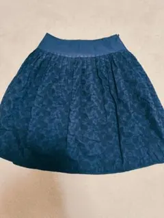 【極美品】アマカ AMACA ペイズリー柄 ネイビー フレアスカート 40