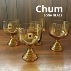 曽我ガラス☆CHUM☆ブランデー☆ステムグラス5脚セット☆未使用