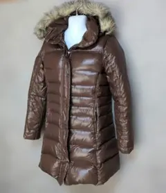 【NIKE】ナイキ リアルダウン ロングコート フードファー 茶 防寒　Mサイズ