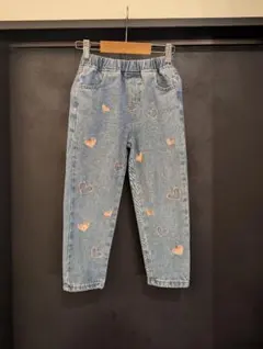 ハート刺繍デニムパンツ【SHEIN】