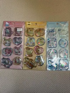 ハローキティ・ポムポムプリン・シナモロール ウォーターシール3つセット