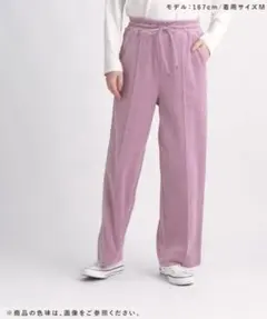 niko and…美品ラビットタッチベロアパンツ　ピンクMサイズ　即発送