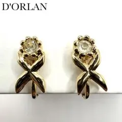 D'ORLAN ドーラン　ビジュー　イヤリング　ゴールドカラー　ヴィンテージ