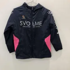J769 SVOLME フード付きジャケット ネイビー/ピンク 150相当