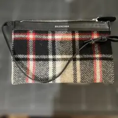 B*中様 BALENCIAGA バレンシアガ チェック柄 ポーチのサムネイル