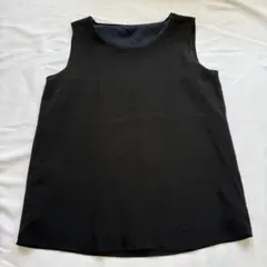 【ベイジ】ノースリーブ カットソー ブラック