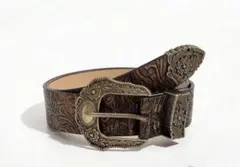 ウエスタンベルト y2k ヴィンテージ風 ゴールド ブラウン　レディース　メンズ