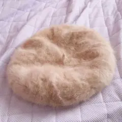 ベージュ ベレー帽 ウール 帽子