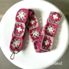 【ハンドメイド】ショルダーストラップ　スマホショルダー　ピンク