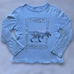 GAP T-REX プリント 長袖カットソー 水色
