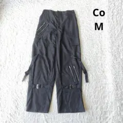 【Co】ボンテージパンツ　ワイド　黒　ジッパー　カーゴパンツ 地雷系　М