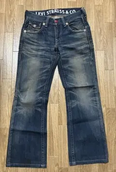 リーバイス507 赤ラッカーボタン ブーツカット フレアデニムW32 L33 リーバイス507 赤ラッカーボタン ブーツカット フレアデニムW32 L33