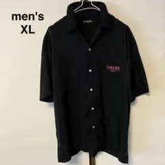 メンズ　半袖　シャツ　黒　XL ポリエステル