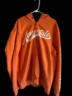 オレンジ　パーカー　フーディー　古着　AEROPOSTALE y2k