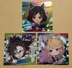 ウマ娘 シール ウイニングチケット、ゴールドシチー、エアシャカール、3枚セット