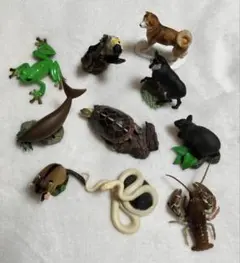 海洋堂　週刊 日本の天然記念物　ヘビ　ねずみ　犬　しか　ジュゴン　カメ　ザリガニ