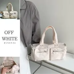 ホワイト トートバッグ 大容量 多収納 ハンドバッグ